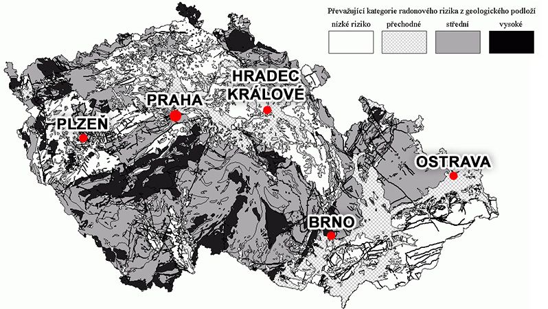 Geologická prognózní mapa radonového rizika