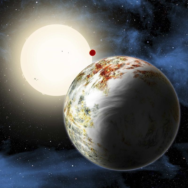 Představa astrofyziků o supertěžké planetě