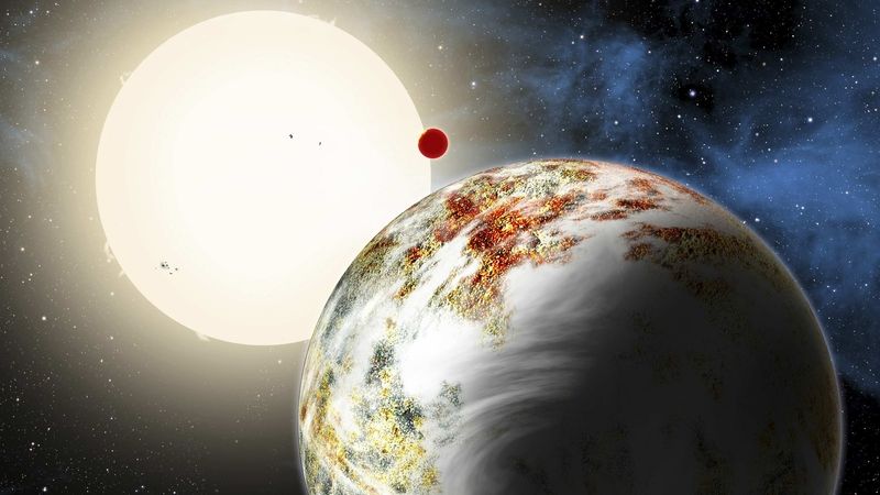 Představa astrofyziků o supertěžké planetě