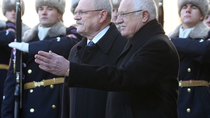 Prezident Václav Klaus se svým slovenským protějškem Ivanem Gašparovičem