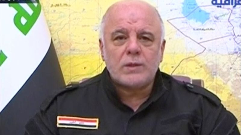 Irácký premiér Hajdar Abádí při ohlášení ofenzívy na Tall Afar. 