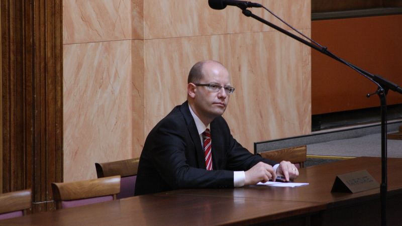 Verdikt soudu si vyslechl úřadující předseda ČSSD Bohuslav Sobotka