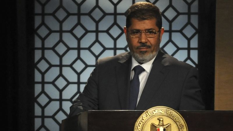Odstavený egyptský prezident Muhammad Mursí na archivním záběru