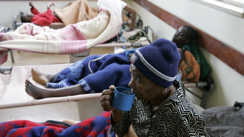 Nemocní cholerou v zimbabwském hlavním městě Harare