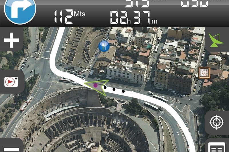 Trojrozměrná fotorealistická mapa Říma v podání navigace od NDrive Navigation Systems.