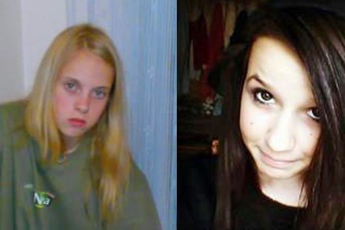 Pohřešované sestřenice: vlevo čtrnáctiletá Adéla Uhlířová, vpravo jedenáctiletá Marie Sémová