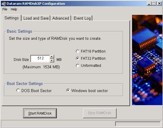 RAMDisk - program který vytvoří diskový oddíl přímo v operační paměti.