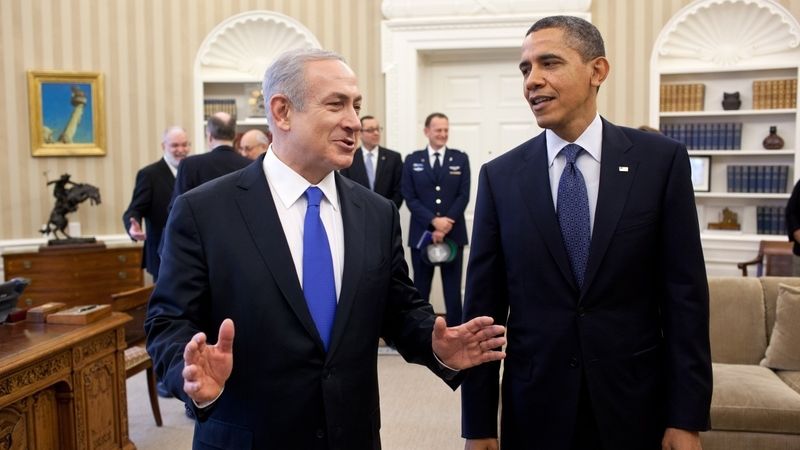 Izraelský premiér Benjamin Netanjahu (vlevo) s americkým prezidentem Barackem Obamou