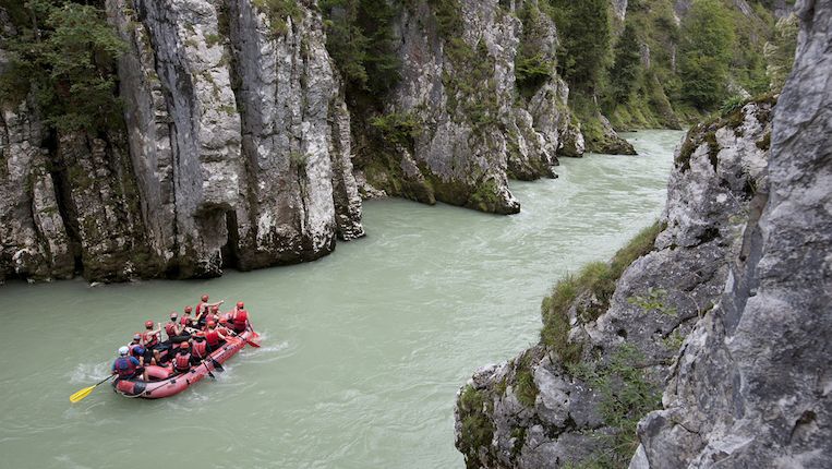 Raft na řece Tiroler Ache