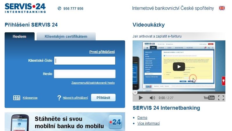 Internetové bankovnictví České spořitelny