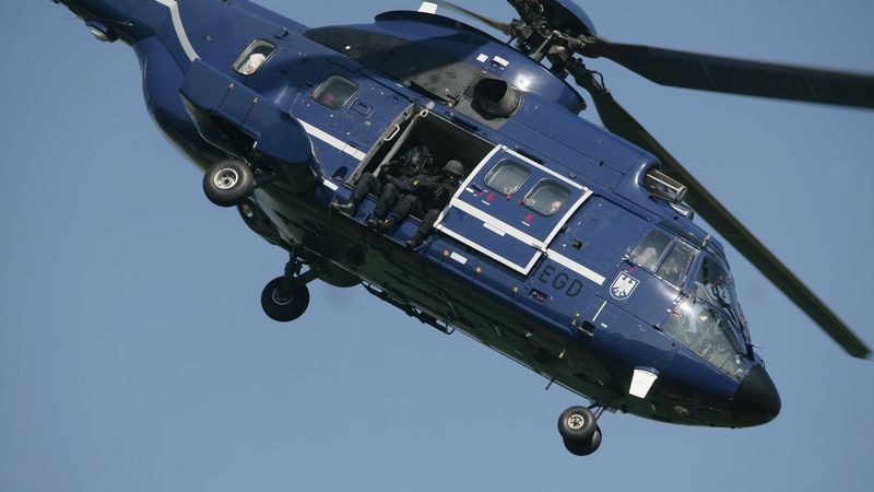 Vrtulník Super Puma německé policie