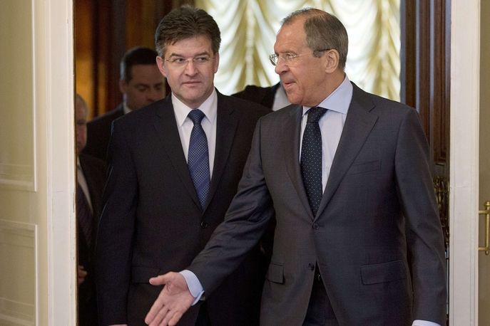 Ministři zahraničí Ruska a Slovenska Sergej Lavrov a MIroslav Lajčák v Moskvě