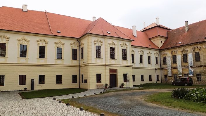Památník písemnictví na Moravě v areálu rajhradského kláštera