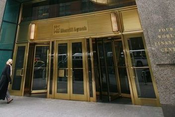 Vchod do ústředí banky Merrill Lynch