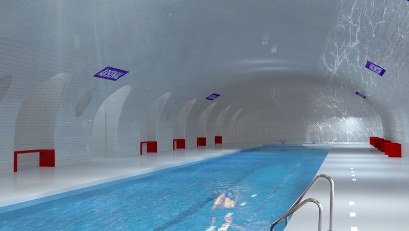 Stanice by se mohla stát prostorným a dlouhým bazénem.