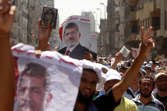 Stoupenci svrženého prezidenta Mursího na demonstraci z 30. července