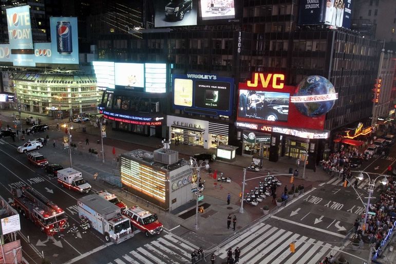 Evakuované náměstí Times Square v New Yorku