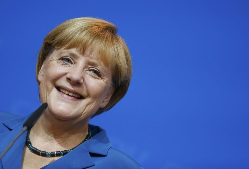 Angela Merkelová po oznámení odhadů, které jí přisoudily až 42 procent