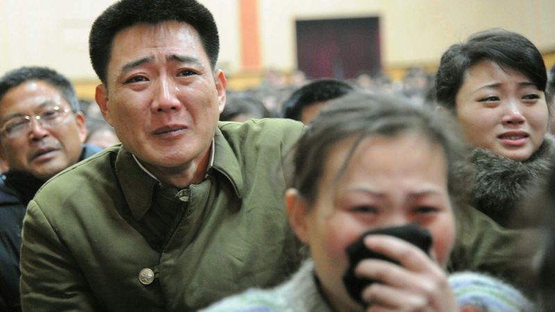 Smutek ve tvářích obyvatel Severní Koreje