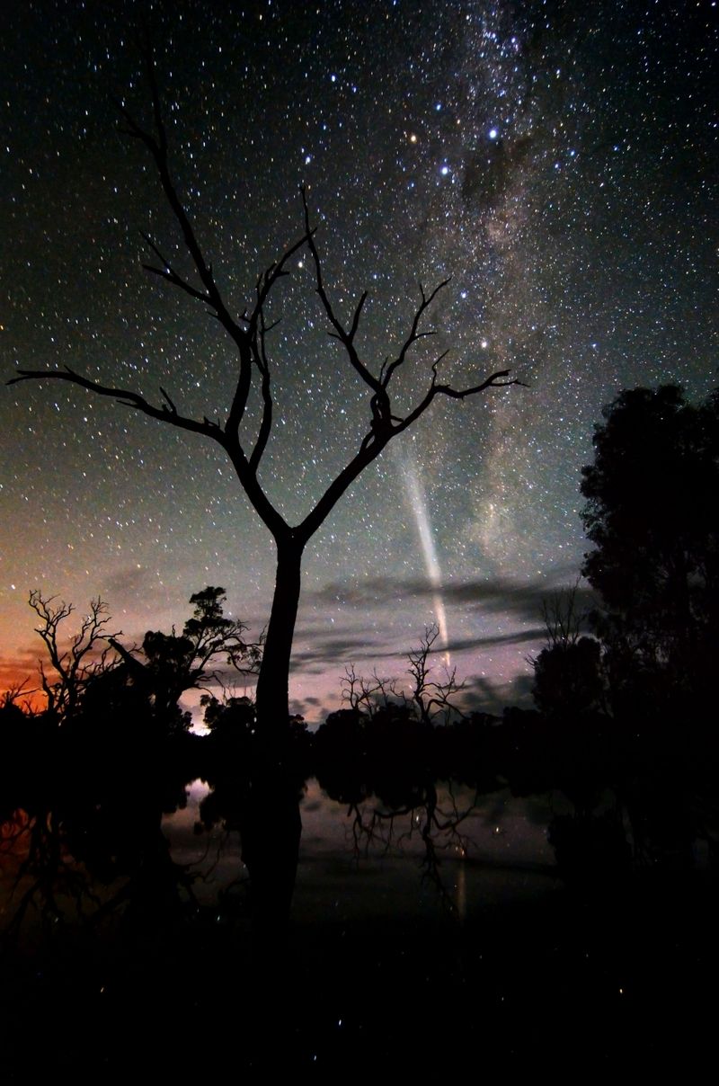 Kometa Lovejoy nad australskou rezervací