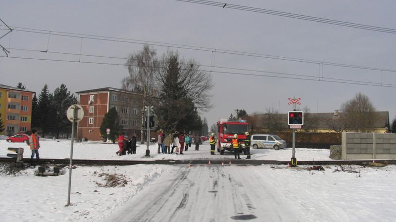 K nehodě došlo na železničním přejezdu v ulici Dlouhá v Postřelmově.