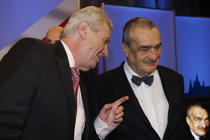 Prezidentští kandidáti Miloš Zeman a Karel Schwarzenberg