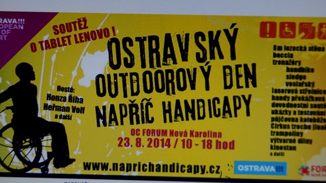 Ostravský outdoorový den napříč handicapy. 18.8.2014.