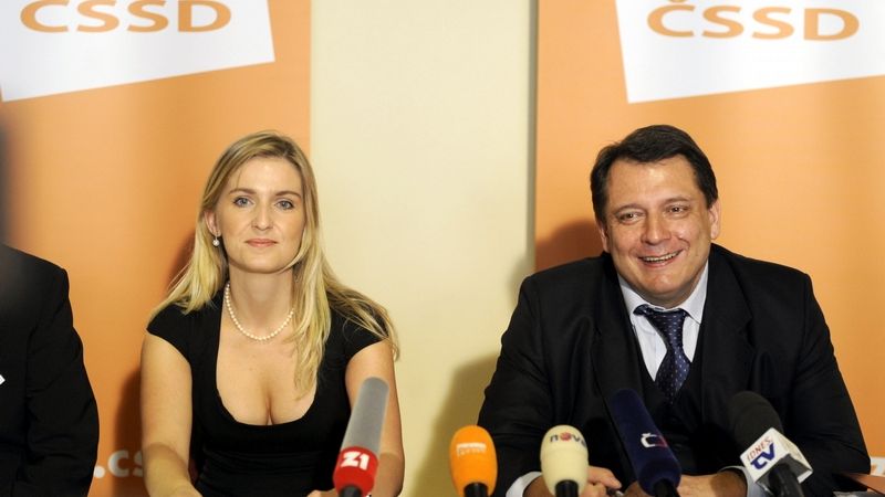 Alena Borůvková a předseda ČSSD Jiří Paroubek