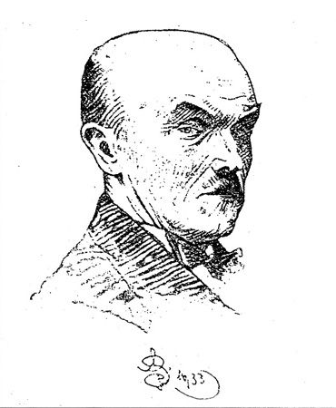 Antonín Hartman, kresba tužkou Antonína Brunnera z roku 1933.