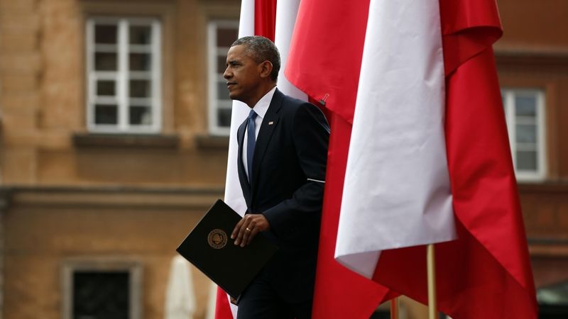 Prezident USA Barack Obama ve Varšavě