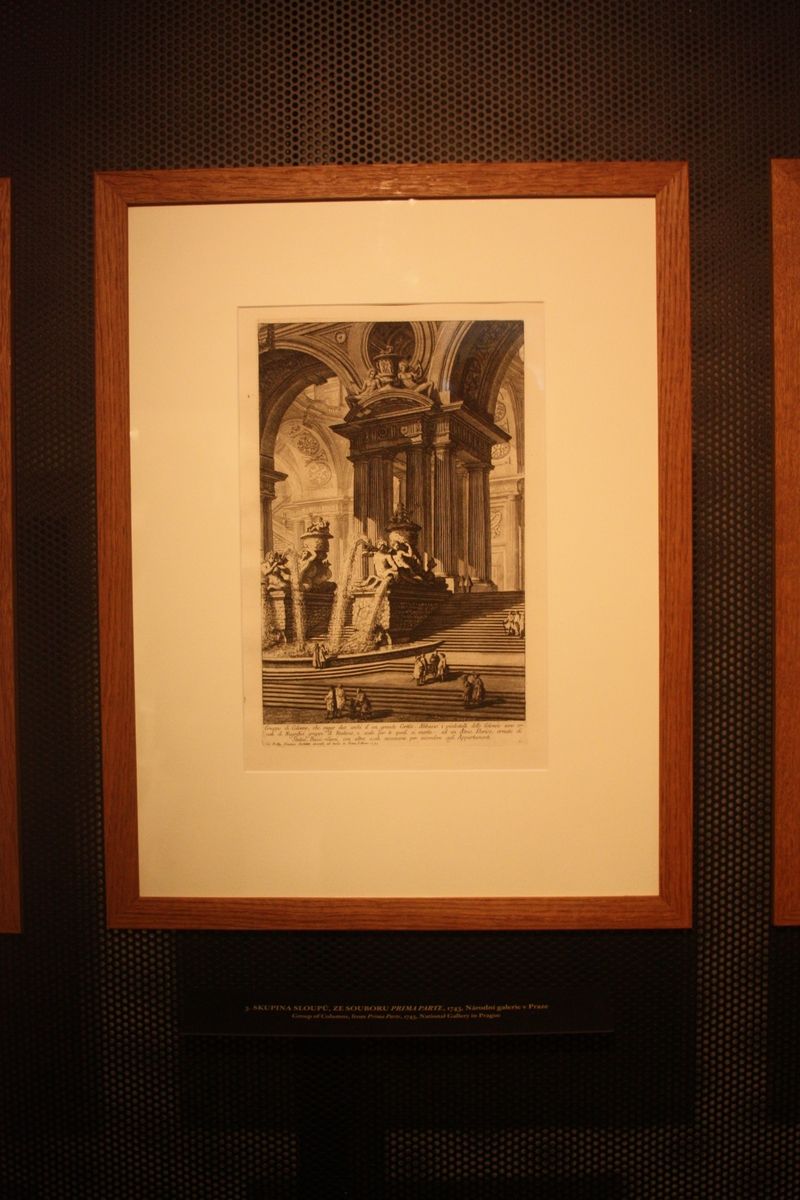 „Giovanni Battista Piranesi | Geniální grafik italského baroka“ v Arcidiecézním muzeu Olomouc - skupina sloupů ze souboru Prima Parte