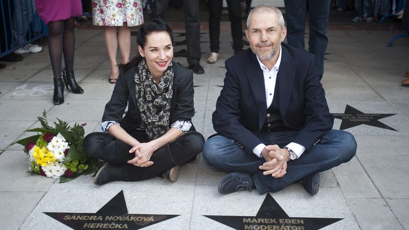 Herci Marek Eben a Sandra Nováková mají na chodníku svou hvězdu.