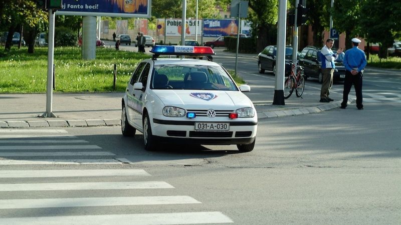 Vůz bosenské policie. Ilustrační foto