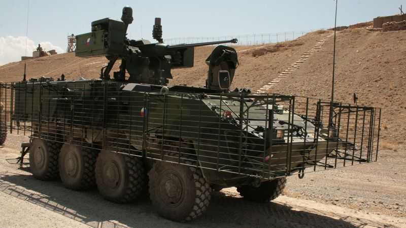 Pandur nasazený v afghánském Lógaru v rámci provinčního rekonstrukčního týmu