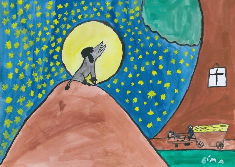 Dětské ilustrace k lidovým pověstem Orlických hor.