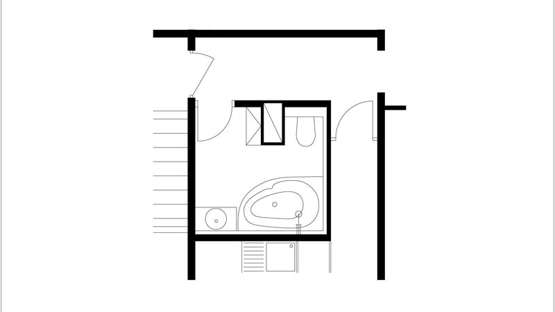 Rozměry místnosti – 2,76 m x 2,0 m, tj. 5,5 m2