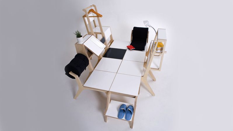 Takto vypadá obývací pokoj, ložnice a pracovna v jednom podle designéra Song Seung-Yonga. 
