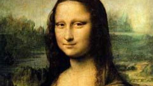 Výřez obrazu Leonarda da Vinci Mona Lisa