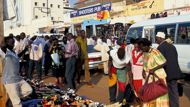 Tržiště v ugandské Kampale