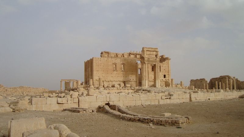 Baalův chrám ve starověké Palmyře v Sýrii