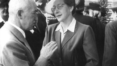 Milada Horáková na archivním snímku z roku 1947 s tehdejším československým prezidentem Edvardem Benešem.