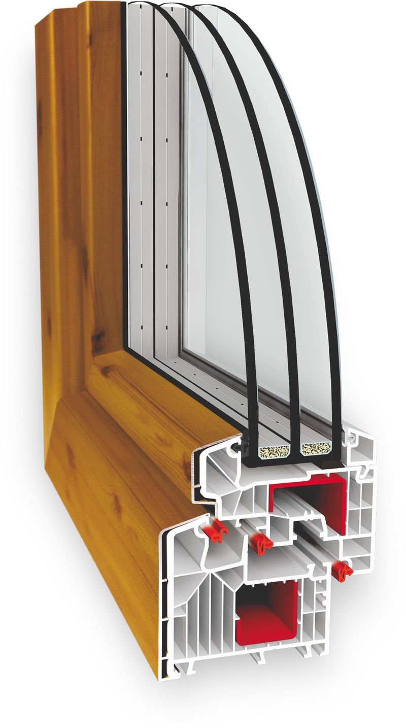 Novinkou na trhu je osmikomorové plastové okno Slovaktual PASIV-HL, vybavené trojsklem. Vhodné je na stavbu pasivních domů, přináší až 40% úsporu v tepelné izolaci.