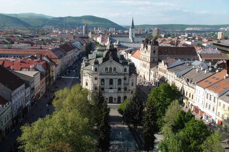 Košice z věže Dómu sv. Alžběty