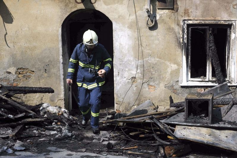 Vypálený dům ve Vítkově