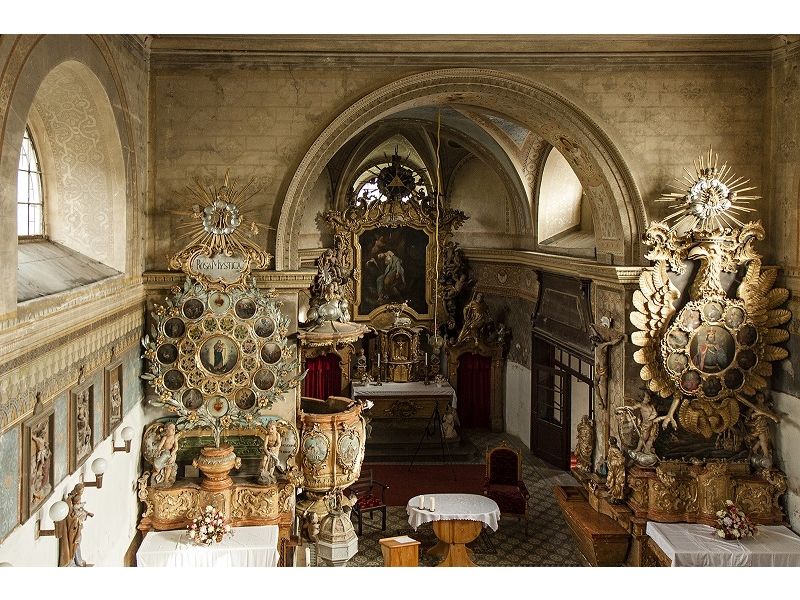 Barokní interiér kostela sv. Maří Magdalény 