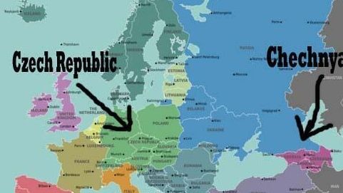 Uživatelé Twitteru vytvořili mapku, na níž je rozdíl mezi zeměmi patrný.