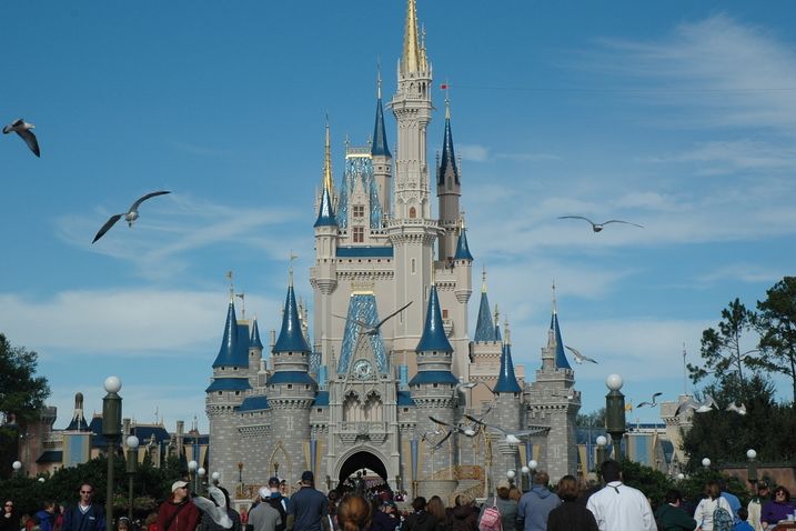 Popelčin zámek – hlavní symbol Disneyho světa v Orlandu. 