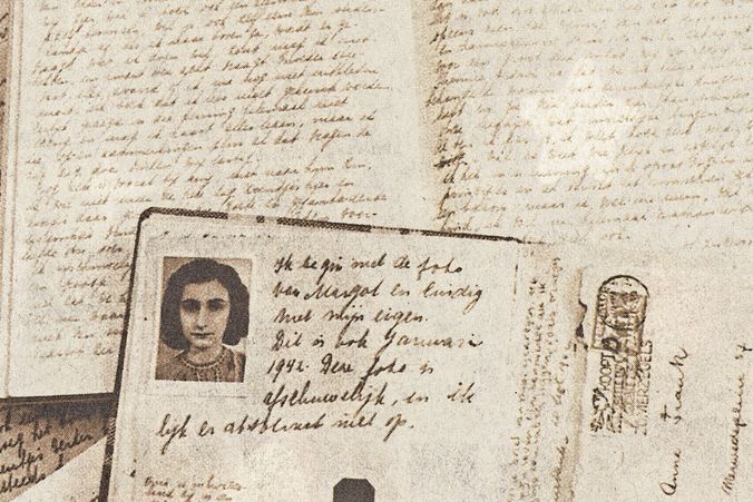 Rukopis deníku, který se stal trvalým pomníkem Anny Frankové.