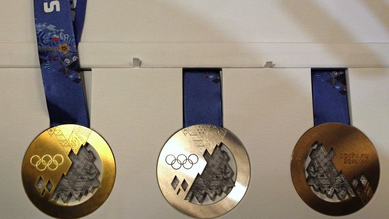 Medaile pro vítěze na olympiádě v Soči.