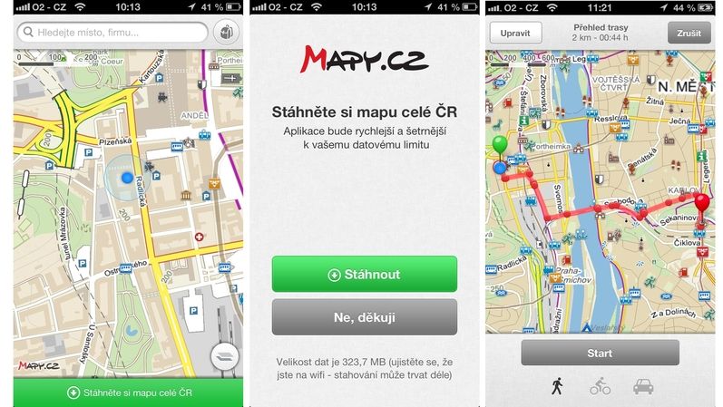 Nová aplikace Mapy.cz pro Apple iOS